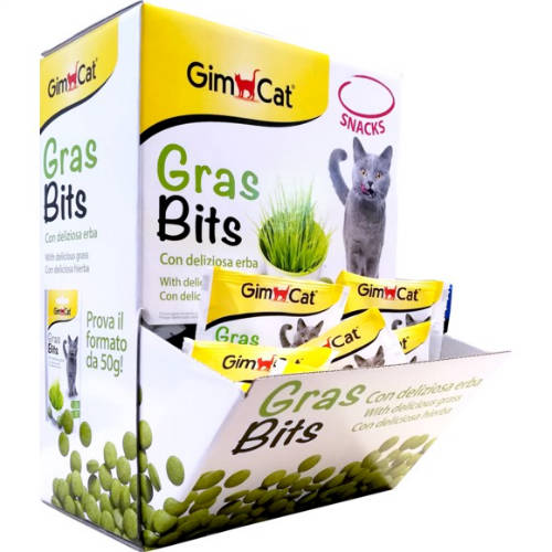 GimCat Gras Bits - kiegészítő eleség (fű tabletta) macskák részére (15g)