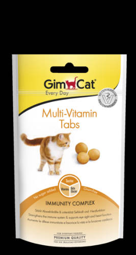 GimCat Multi-Vitamin Tabs - Kiegészítő eleség (vitamin) macskák részére (40g)