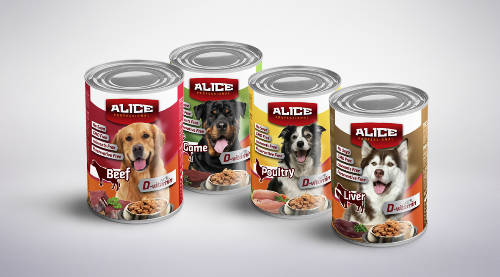 Alice Professional Dog konzerv - máj (1240g) nedves eledel kutyék részére