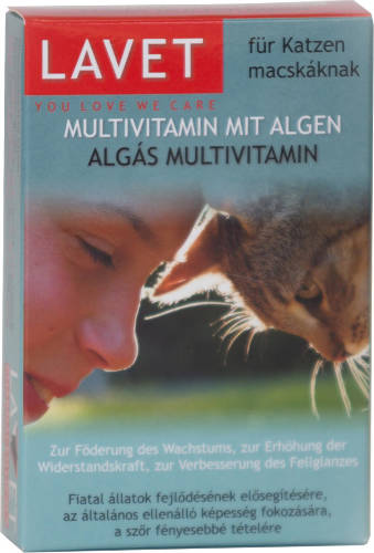 Lavet Multivitamin Mit Algen - Vitamin készítmény (algás) macskák részére 40g/50db tbl.