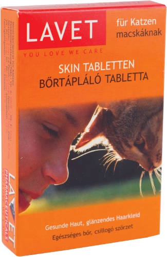 Lavet Skin Tabletten - Vitamin készítmény (bőrtápláló) macskák részére 42,5g/50db tbl.