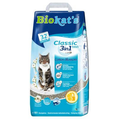 Gimpet Biokats Cotone Blossom Classic  3 in 1 - csomósodó macskaalom friss illattal  (10kg)