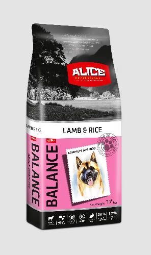 Alice Professional Balance Lamb,rice Adult (bárány,rizs) száraztáp - Felnőtt kutyák részére (17kg)