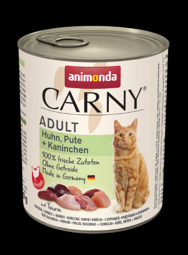 Animonda Carny Adult ( csirke,pulyka, nyúlnzerv - Felnőtt macskák részére (800g)