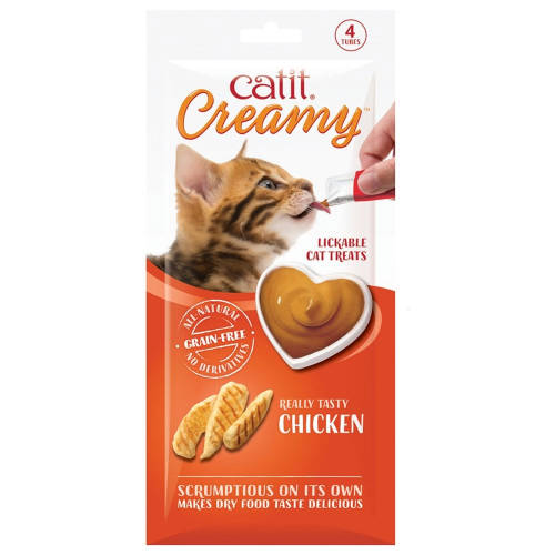 Catit Creamy chicken - jutalomfalat krém (csirke) macskák részére (4x10g)