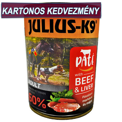 AKCIÓS CSOMAG Ár: JULIUS K-9 DOG 20x400g Beef&Liver