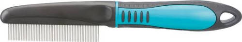 Trixie Comb, fine teeth - bontófésű (türkizkék,fekete) kutyák részére (22cm)