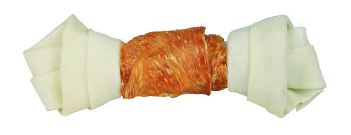 Trixie Denta Fun Knotted Chicken Chewing Bone - jutalomfalat (csomózott csont csirkével) 15cm (1db/70g)