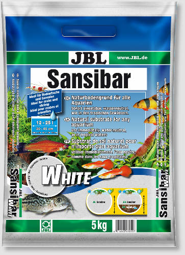 JBL Sansibar akvárium aljzat, fehér - 5 kg