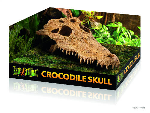 Hagen Exo Terra Crocodile Skull - krokodilkoponya formájú búvóhely hüllők részére (12x22x8cm)