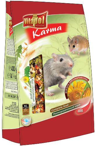 Vitapol Karma Complett - Teljesértékű eleség egerek,futóegerek részére (400g)
