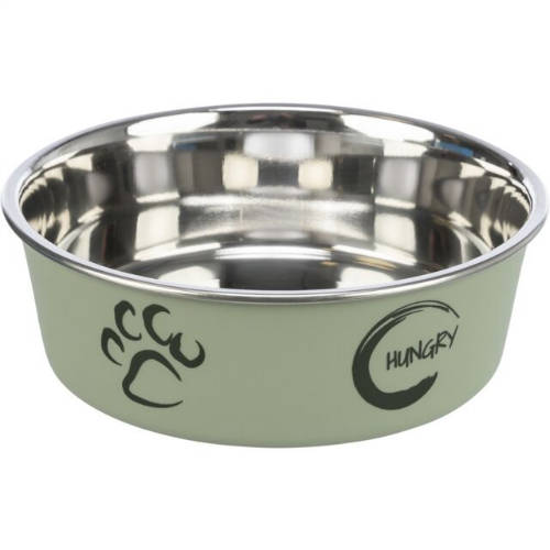 Trixie Stainless Steel Bowl - fémtál műanyag borítással (mintás, többféle színben) kutyák részére (0,45l/Ø14cm)