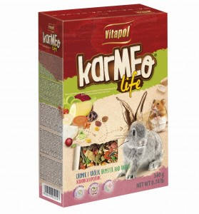 Vitapol Karma Life 2in1 (zöldség,gyümölcs)  kiegészítő eleség - rágcsálók és nyulak részére (340g)
