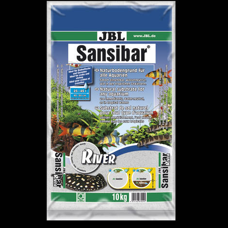 JBL Sansibar RIVER - Könnyű, finom hordozó fekete kövekkel édes- és sósvízi akváriumokhoz és terráriumokhoz (10kg)