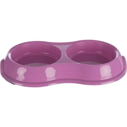 Trixie Double Bowl - Műanyag duplatál (vegyes színekben) macskák részére (0,2l /Ø11cm)
