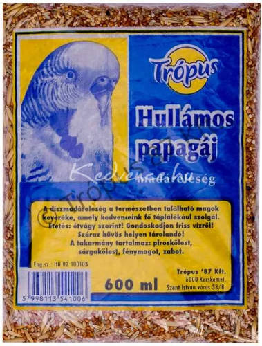 Trópus Z mag 600ml Hullámospapagáj