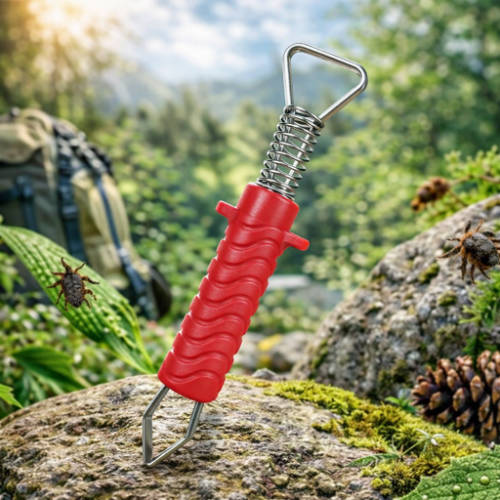 Trixie Tick Tweezers - kullancs csipesz (fekete,piros) kisállatok részére (8cm)