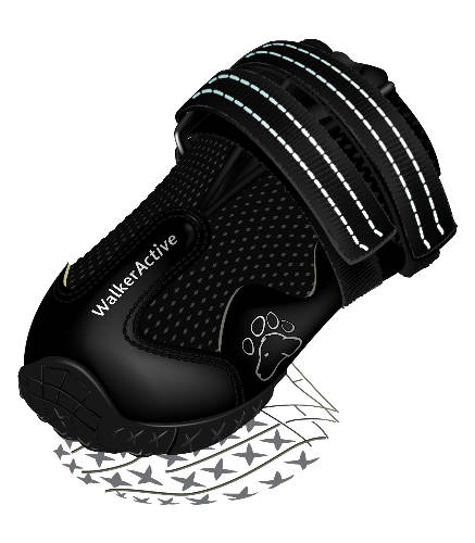 Trixie Walker Active Protective Boots - csízma (fekete) kutyák részére (L)