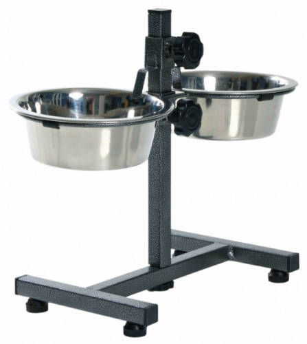 trixie 24920 fémtál állvány 2x0,75l, 15cm