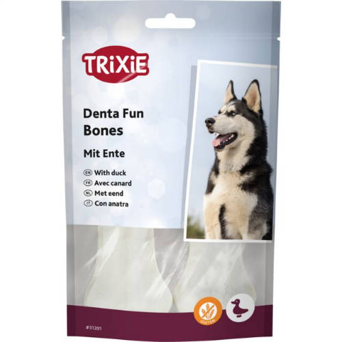 Trixie Denta Fun Duck Chewing Bones - jutalomfalat (kacsával töltött csont) kutyák részére (10cm) 2db/70g