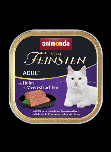 Animonda Vom Feinsten Adult (csirke, tengergyümölcseivel) alutálkás - Felnőtt macskák részére (100g)