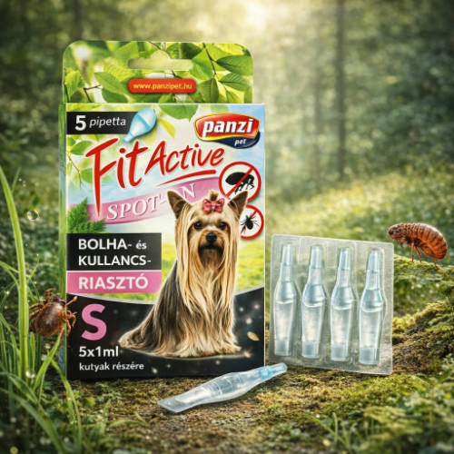 FitActive Spot-On - Bolha- és kullancsriasztó kutyák részére (5x1ml, S)
