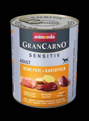 Animonda GranCarno Sensitiv Adult (pulyka,burgonya) konzerv - Felnőtt kutyák részére (800g)