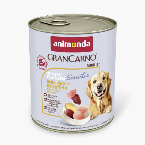 Animonda GranCarno Sensitiv Adult (pulyka,burgonya) konzerv - Felnőtt kutyák részére (800g)