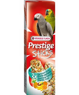 Versele Laga Prestige Sticks Dupla Rúd (Egzotikus gyümölcs) - kiegészítő eleség óriás papagáj részére (140g)