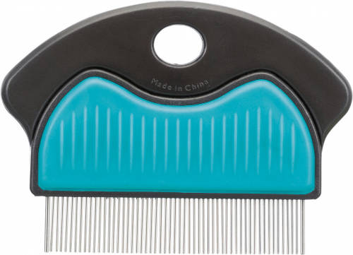 Trixie Flea and Dust Comb - Bolha és tetű fésű, műanyag, gumírozott résszel (7cm)