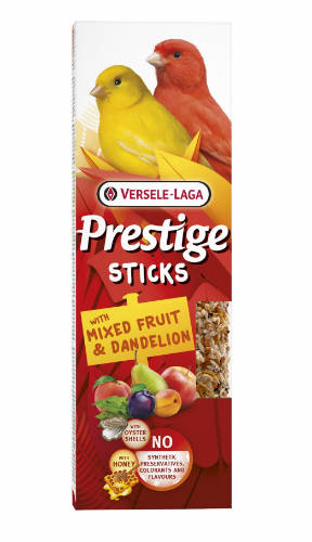 Versele Laga Prestige Sticks Dupla Rúd (gyümölcs,pitypang) - kiegészítő eleség kanárik részére (2db/60g)