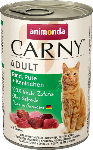 Animonda Carny Adult (marha,pulyka,nyúl) konzerv - Felnőtt macskák részére (400g)