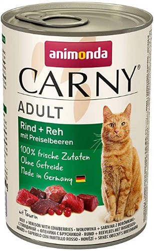 Animonda Carny Adult (marha,szarvas,áfonya) konzerv - Felnőtt macskák részére (400g)