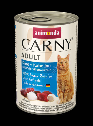 Animonda Carny Adult (tőkehal,petrezselyemgyökér) konzerv - Felnőtt macskák részére (400g)