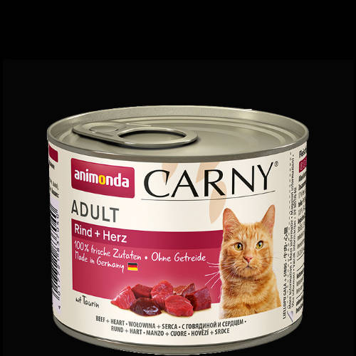 Animonda Carny Adult (marha,szív) konzerv - Felnőtt macskák részére (200g)