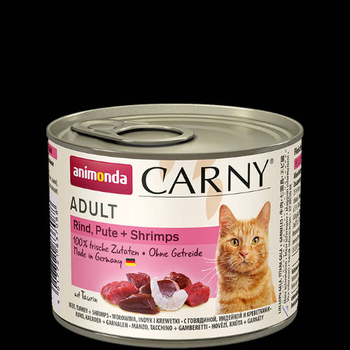 Animonda Carny Adult (marha,pulyka,garnélarák) konzerv - Felnőtt macskák részére (200g)
