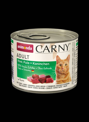 Animonda Carny Adult (marha,pulyka,nyúl) konzerv - Felnőtt macskák részére (200g)