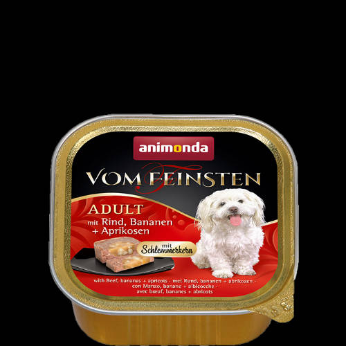 Animonda Vom Feinsten Gourmet (marha,banán,kajszbarack) alutálkás - Felnőtt kutyák részére (150g)