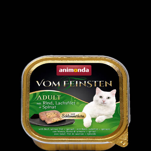 Animonda Vom Feinsten Gourmet (marha,lazacfilé,spenót) alutálkás -Felnőtt macskák részére (100g)