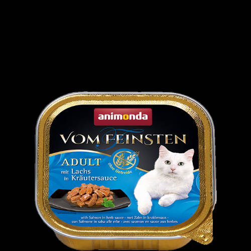 Animonda Vom Feinsten No Grain (lazac-gyógynövény mártással) alutálkás -Felnőtt macskák részére (100g)
