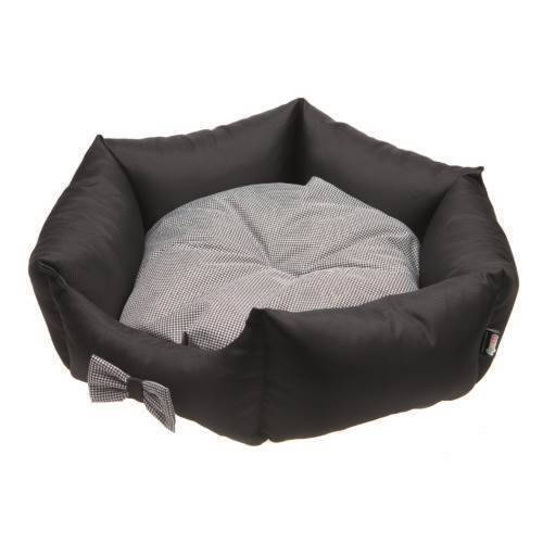 Kifutó termék Comfy Lola Bed - peremes fekhely (fekete,fehér) kutyák részére (66x66x22cm)
