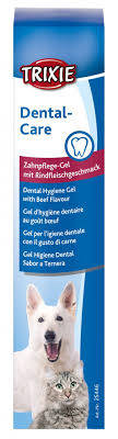 Trixie Dental Care Gel with Beef Aroma - fogkrém (marhás ízesítéssel) kutyák és macskák részére (100g)