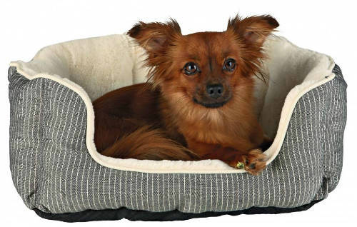 Trixie Bed Davin - szögletes, peremes ágy (szürke/krém) kisállatok részére (60x45cm)