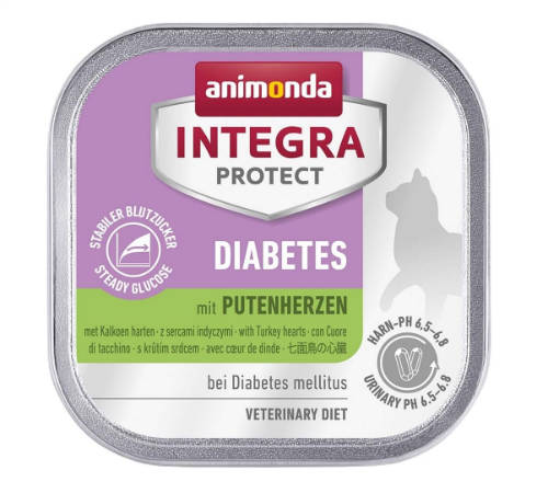 Animonda Integra Diabetes (pulykaszív) alutálkás - Cukorbeteg macskák részére (100g)