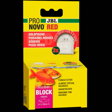 JBL Pronovo Red Holiday - takarmányblokk eledel aranyhalak és fátyolhal részére (3-20cm) 3x1db