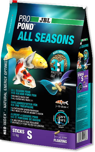 JBL ProPond All Seasons (S) - pond táplálékok - kerti tavakba kisméretű díszhalak részére (1,1kg/6l) RENDELÉSRE TARTOTT TERMÉK!
