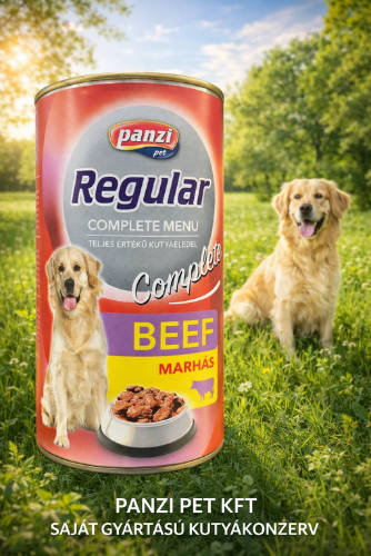 Panzi Regular konzerv kutyáknak (1240g) - marha