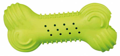 Trixie Rustling Bone Dog Toy - natúr gumi játék (zörgős csont) kutyák részére (Ø11cm)