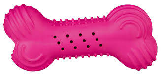 Trixie Rustling Bone Dog Toy - natúr gumi játék (zörgős csont) kutyák részére (Ø18cm)