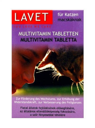 Lavet Multivitamin Tabletten - Vitamin készítmény (multi) macskák részére 40g/50db tbl.